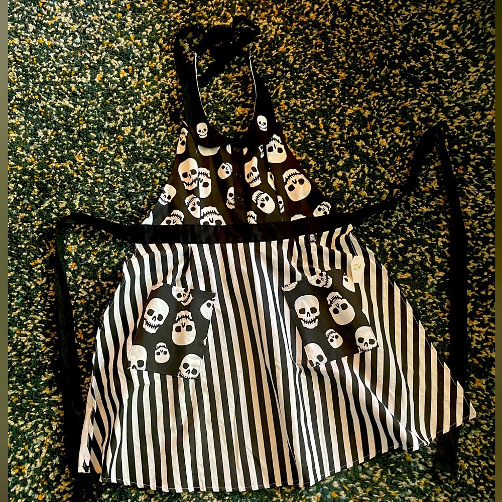 Skull Halloween Apron and/or costume